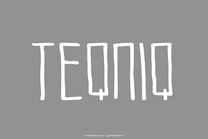 Teqniq handmade Font