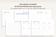 Minimalist Weekly & Goal Planner, a Stationery Template by Atthameeni (Thumbnail 3 of 6)