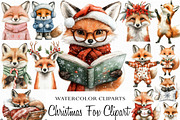 Christmas Fox Clipart Set, an Illustration by Craft Nest (Thumbnail 1 of 6)