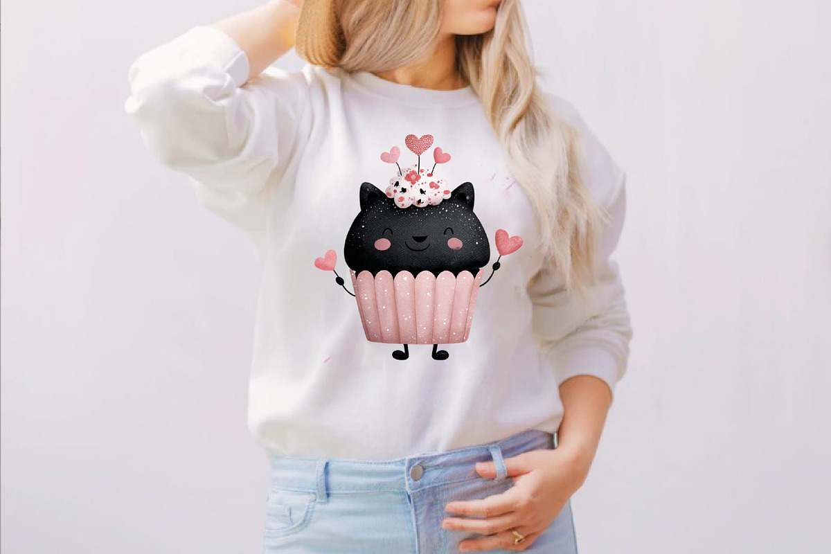 Funny Valentine’s Day Cupcake Clipar, an Illustration by SVGArt (Photo 5 of 8)