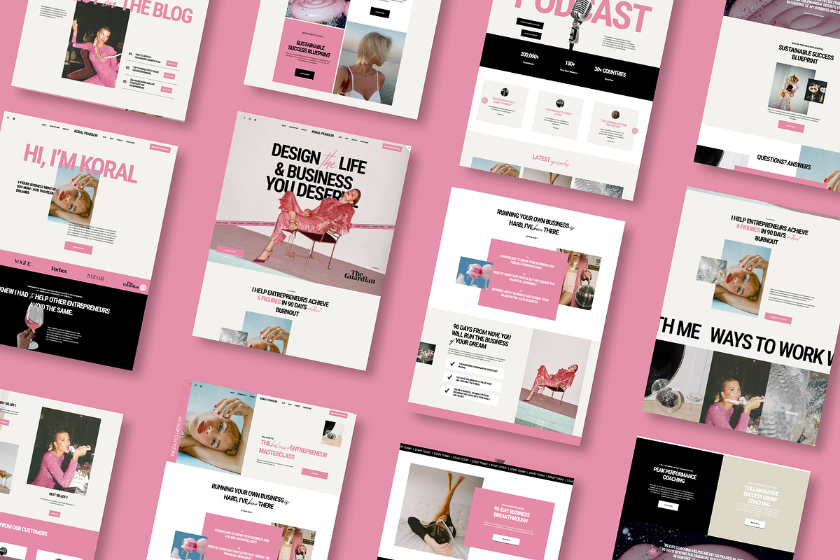Pink Squarespace Website Template, a Squarespace Template by Row Creative (Photo 7 of 10)