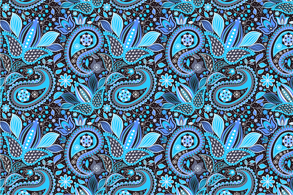 Seamless Pattern Night Garden