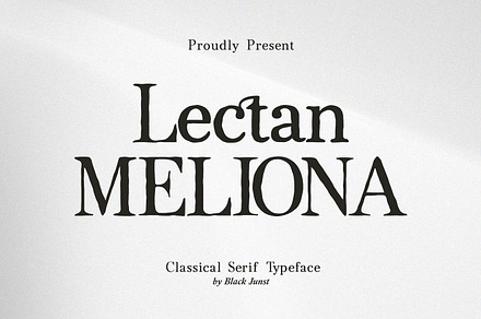 Lectan Meliona – Handmade Serif Font, a Serif Font by Black Junst