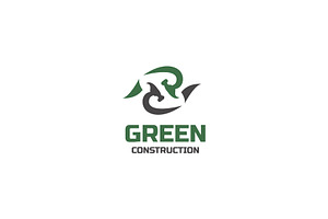 green construction concept logo, a Branding & Logo Template by ZHR Creative