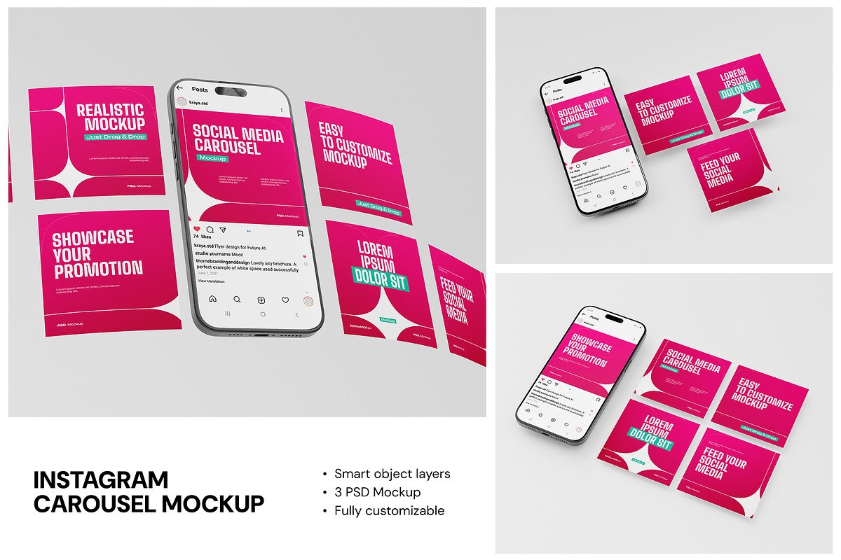 Instagram Carousel Mockup