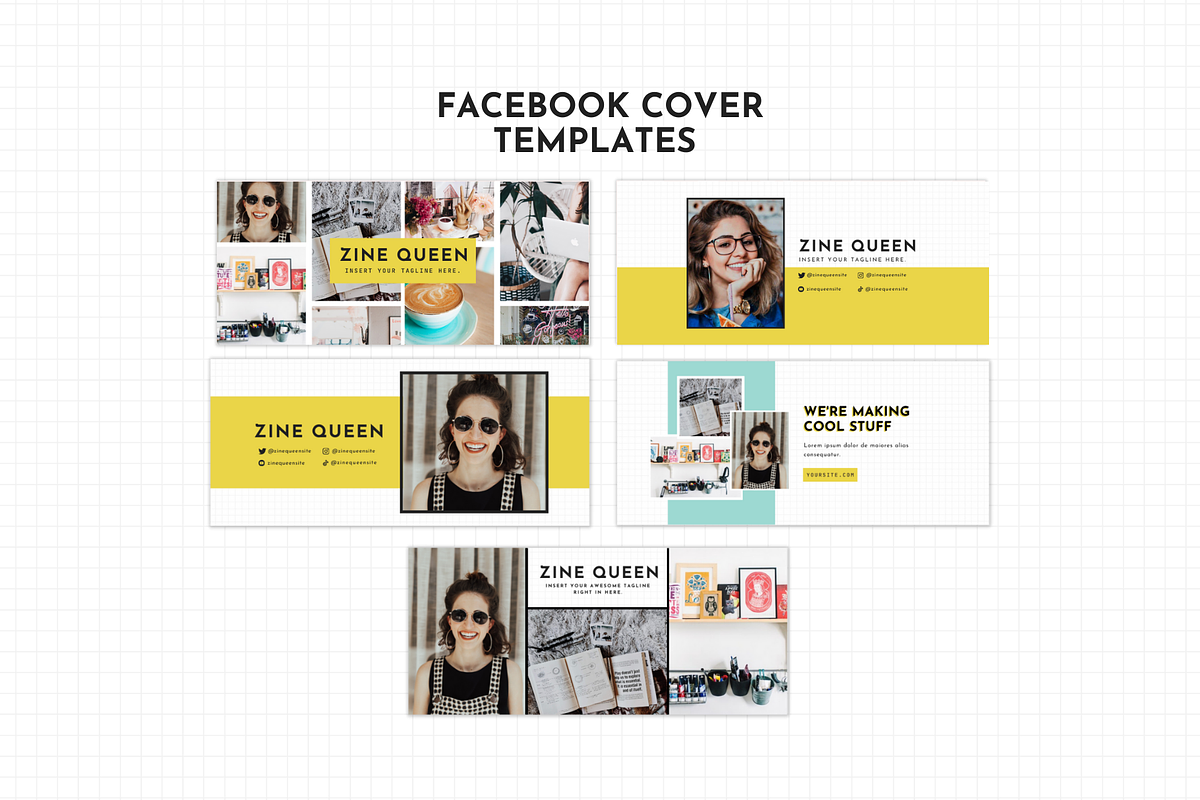 Facebook Template Yellow Canva, a Social Media Template by ltsdesigns (Photo 2 of 5)