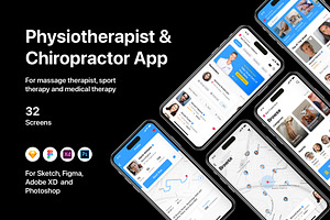 Physiotherapist & Chiropractor App, an UI Kit Template by flr.24