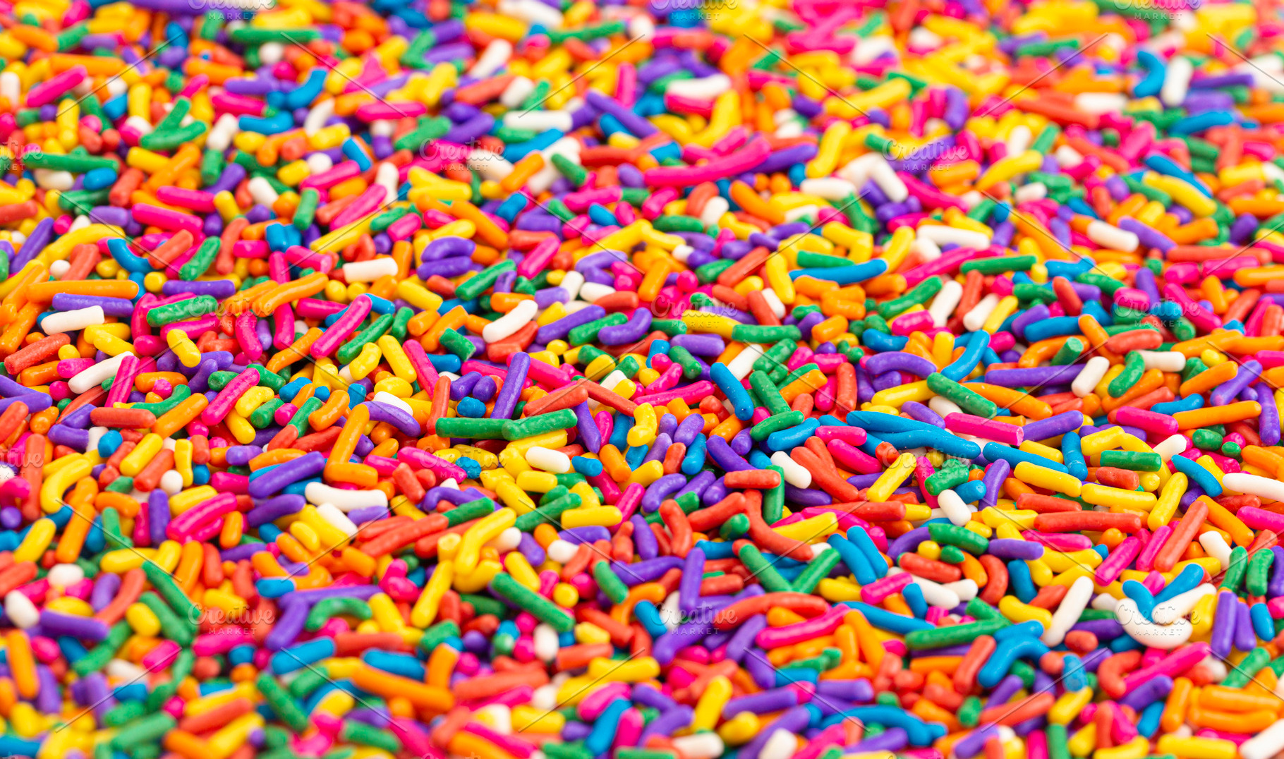 An Upclose View of Rainbow Sprinkles, a Food & Drink Photo by P Maxwell Photography