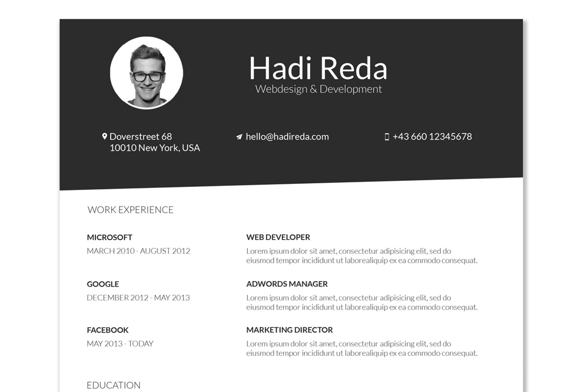 A4 Curriculum Vitae Resume Template, a Resume Template by athadi (Photo 4 of 5)