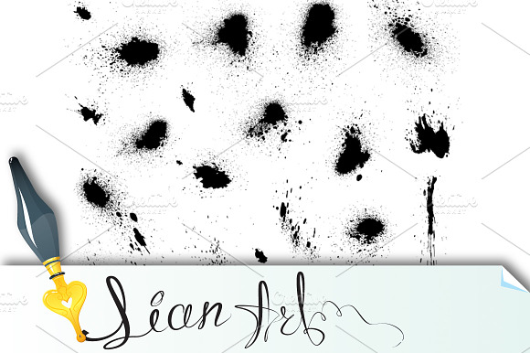 Set Of Blots And Ink Splashes 2