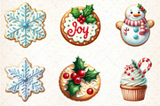 Christmas Cookies and Cupcakes Clipa, an Illustration by DreamCafeArt (Thumbnail 6 of 8)