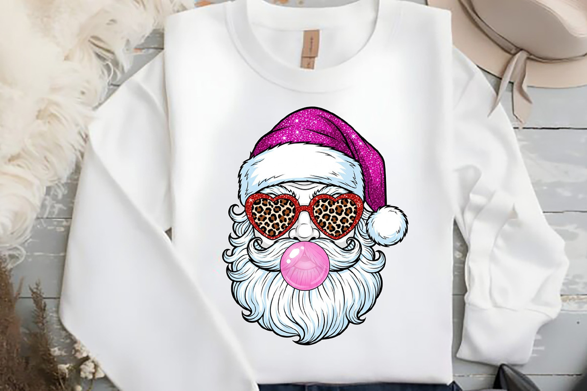 Bubblegum Santa PNG, an Illustration by Black Bird Studio (Photo 2 of 4)