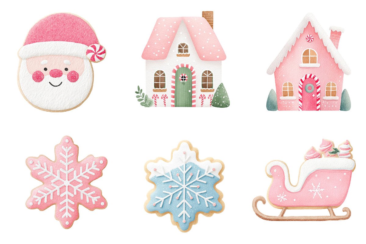 Christmas sugar cookie clipart, an Illustration by CreationArt (Photo 5 of 7)