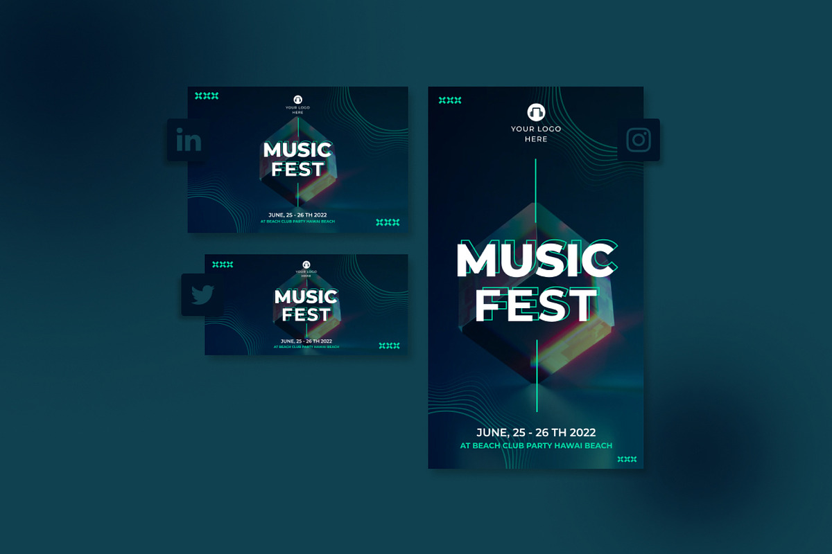 Music Fest Social Media Banner, a Social Media Template by Formatika Studio (Photo 3 of 3)