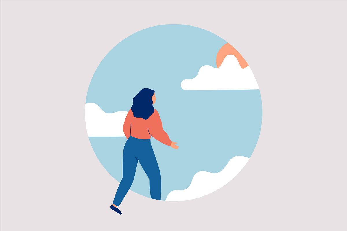 Step into a New Life, a Healthcare Illustration by Mary Long (Photo 1 of 2)