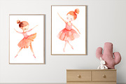 Watercolor Ballerinas Clipart Set, a Decorative Illustration by AlineArtStore (Thumbnail 10 of 11)