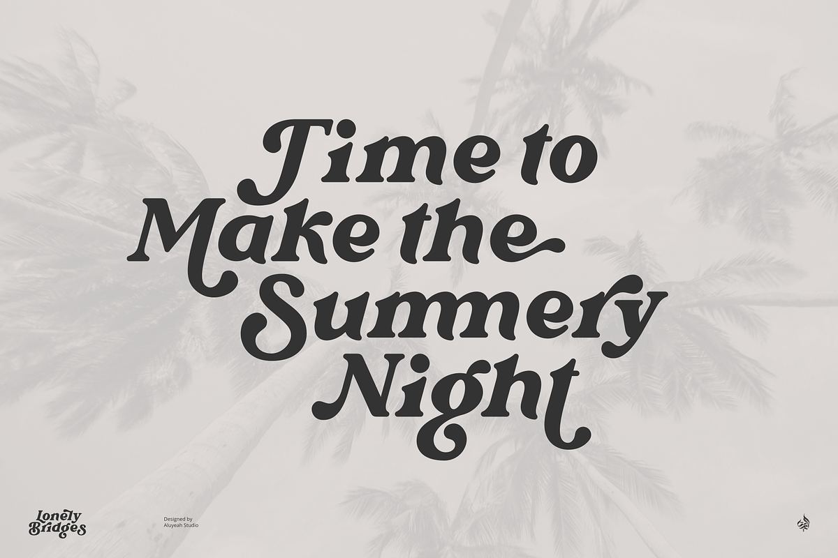 Lonely Bridges, a Serif Font by Aluyeah Studio (Photo 9 of 16)