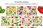 Veggies Clipart, Farmers Market Set, a Food Illustration by Serghei Caraulan (Thumbnail 4 of 4)