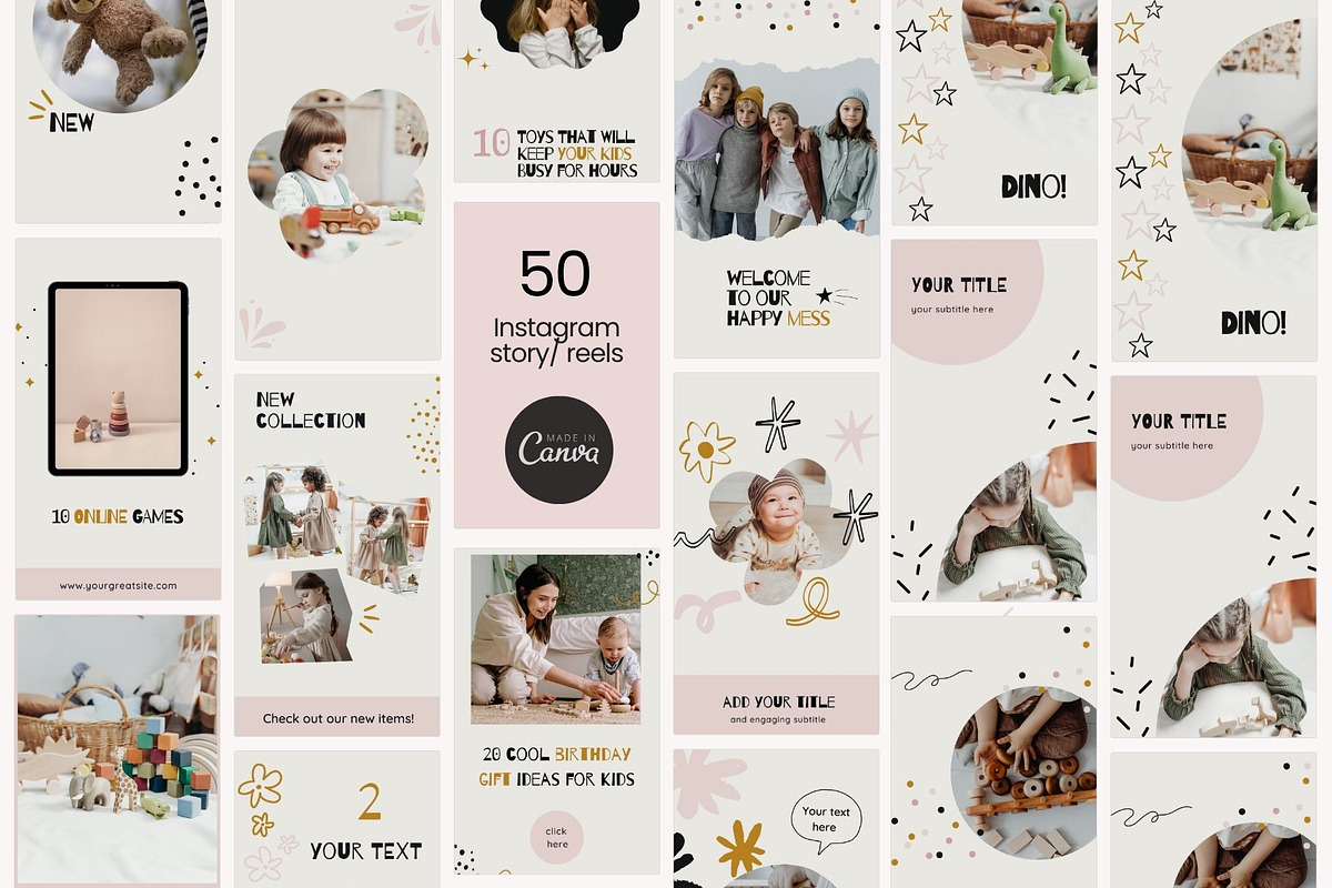 Kids Instagram Post & Stories Canva, a Social Media Template by Yaaas Design (Photo 11 of 16)