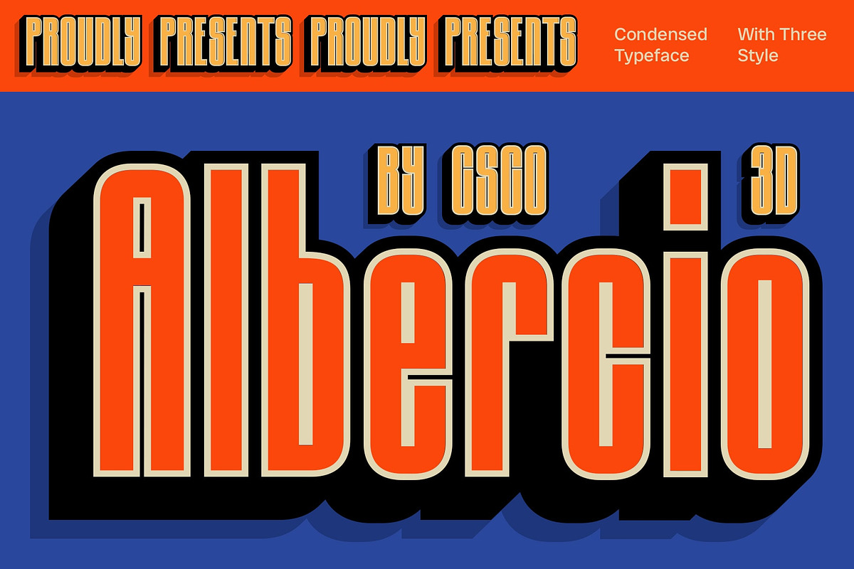 Albercio 3D, a Sans Serif Font by Craft Supply Co. (Photo 1 of 8)