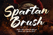 Spartan Brush - Brush Font, a Handwritten Font by Letterara (Thumbnail 1 of 13)