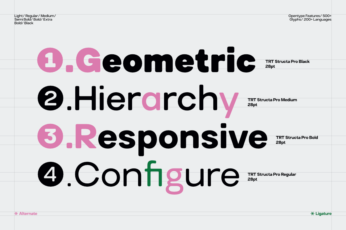 TRT Structa Pro Rounded Modern Sans, a Sans Serif Font by truetype (Photo 7 of 15)