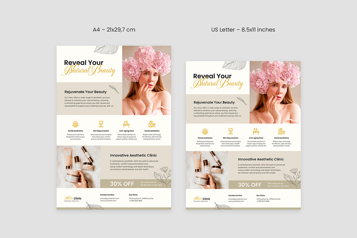 Aesthetic Clinic Flyer Template, a Flyer Template by artbart (Photo 5 of 9)