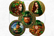 Saint Patrick Round Coaster Cliparts, a Decorative Illustration by ThatsDesignArt (Thumbnail 9 of 10)