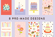 Happy Birthday Party Graphics, a Decorative Illustration by Gross Illustrations (Thumbnail 5 of 9)