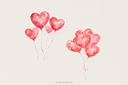 Watercolor Valentine's Day Clipart, a Decorative Illustration by Primrose Blume (Thumbnail 5 of 7)