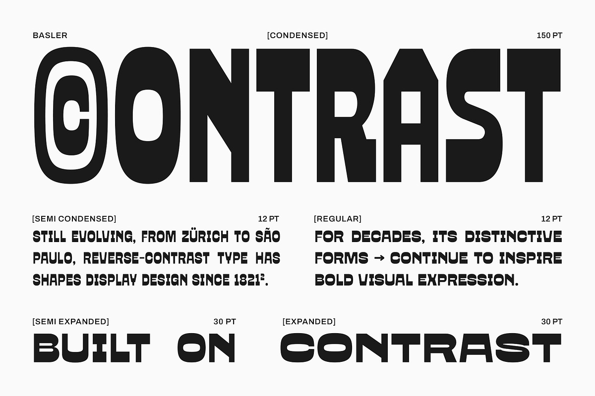 Basler - Reverse Contrast Sans, a Sans Serif Font by Mbonster Design Studio (Photo 3 of 15)
