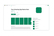 Google Play App Page Mockup XD, a Social Media Template by Dilshod Sobirov (Thumbnail 1 of 2)