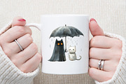 Ghost with Cat Clipart, an Illustration by Sublimation Artist (Thumbnail 5 of 6)