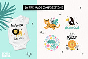 Jungle animals kids clipart set, an Animal Illustration by Leysan Shayak (Thumbnail 5 of 9)
