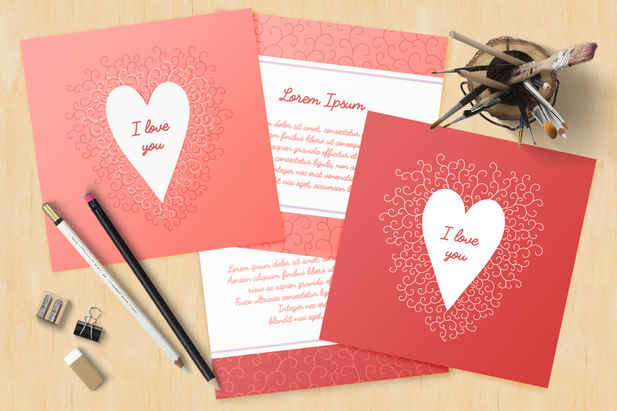 Romantic Elements Set, an Illustration by OkPen (Photo 3 of 3)