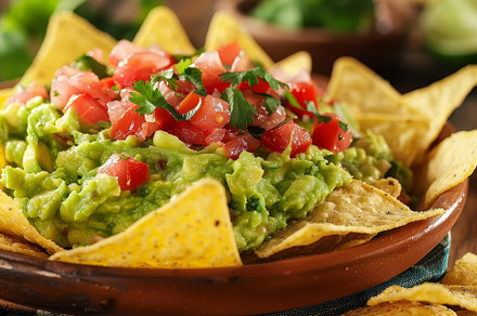 A bowl filled with guacamole topped, a Photo by Iftikhar Alam