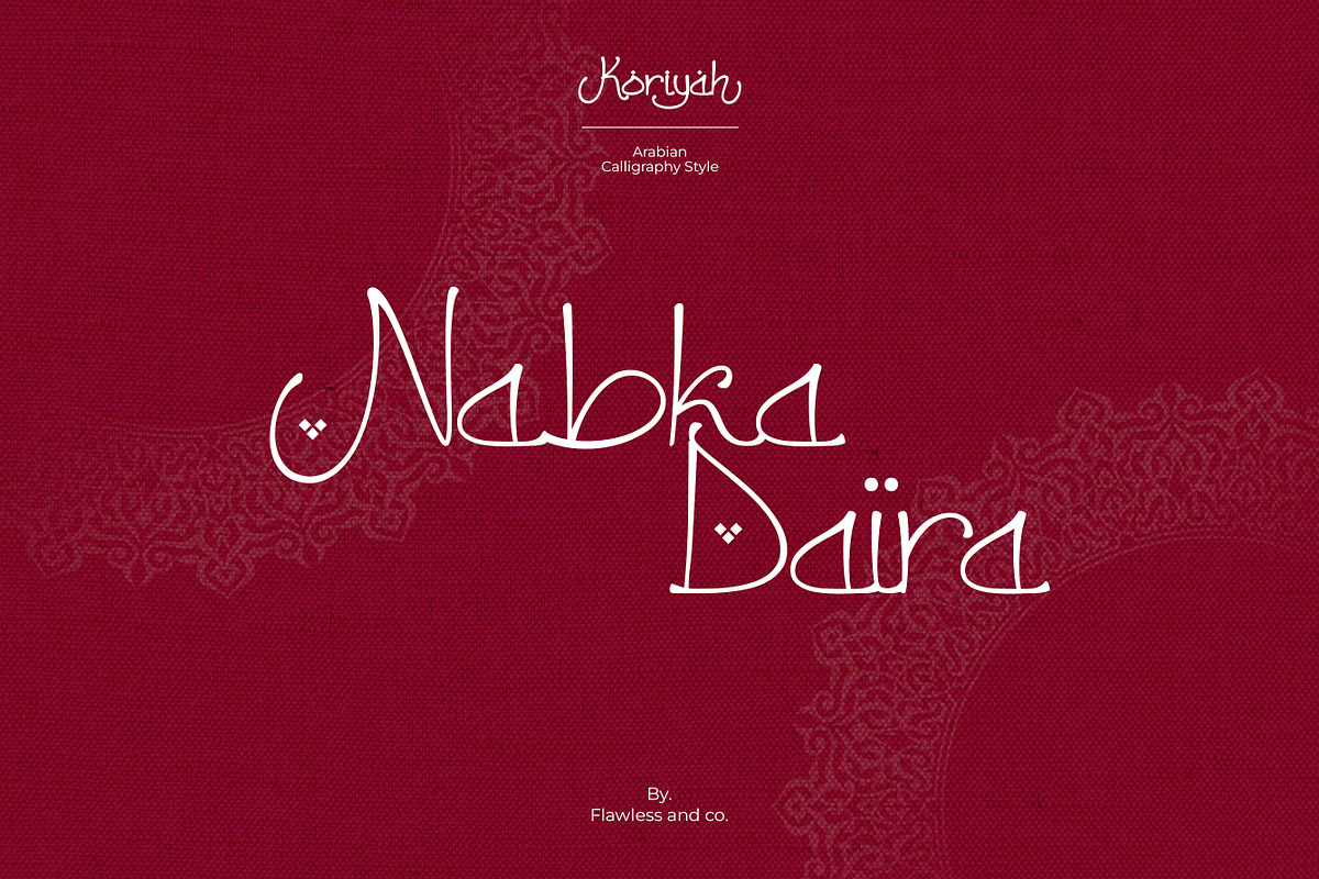 Koriyah - Ramadhan Arabic Font, a Handwritten Font by Flawless And Co (Photo 7 of 9)