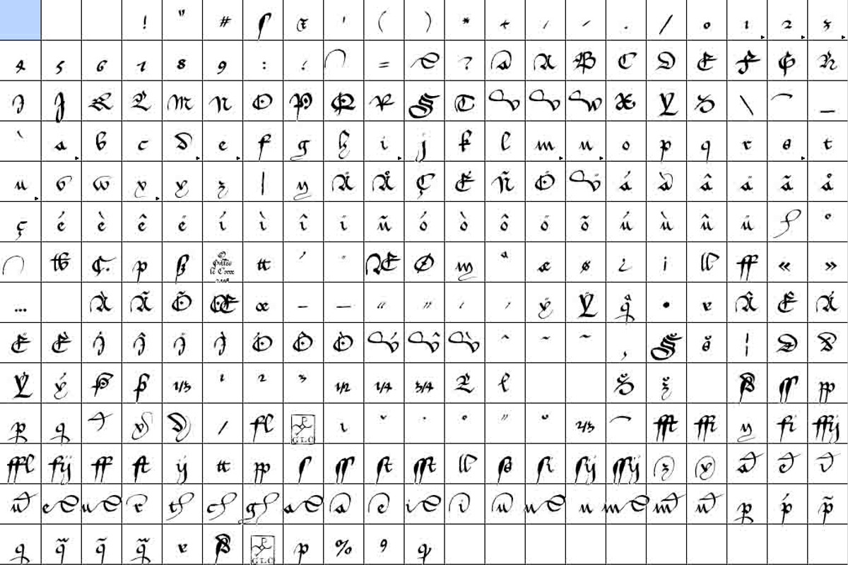 1420 Gothic Script preview 2