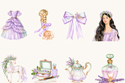Lavender Fairytale Princess, an Object Illustration by BusyDaydesign (Thumbnail 2 of 9)