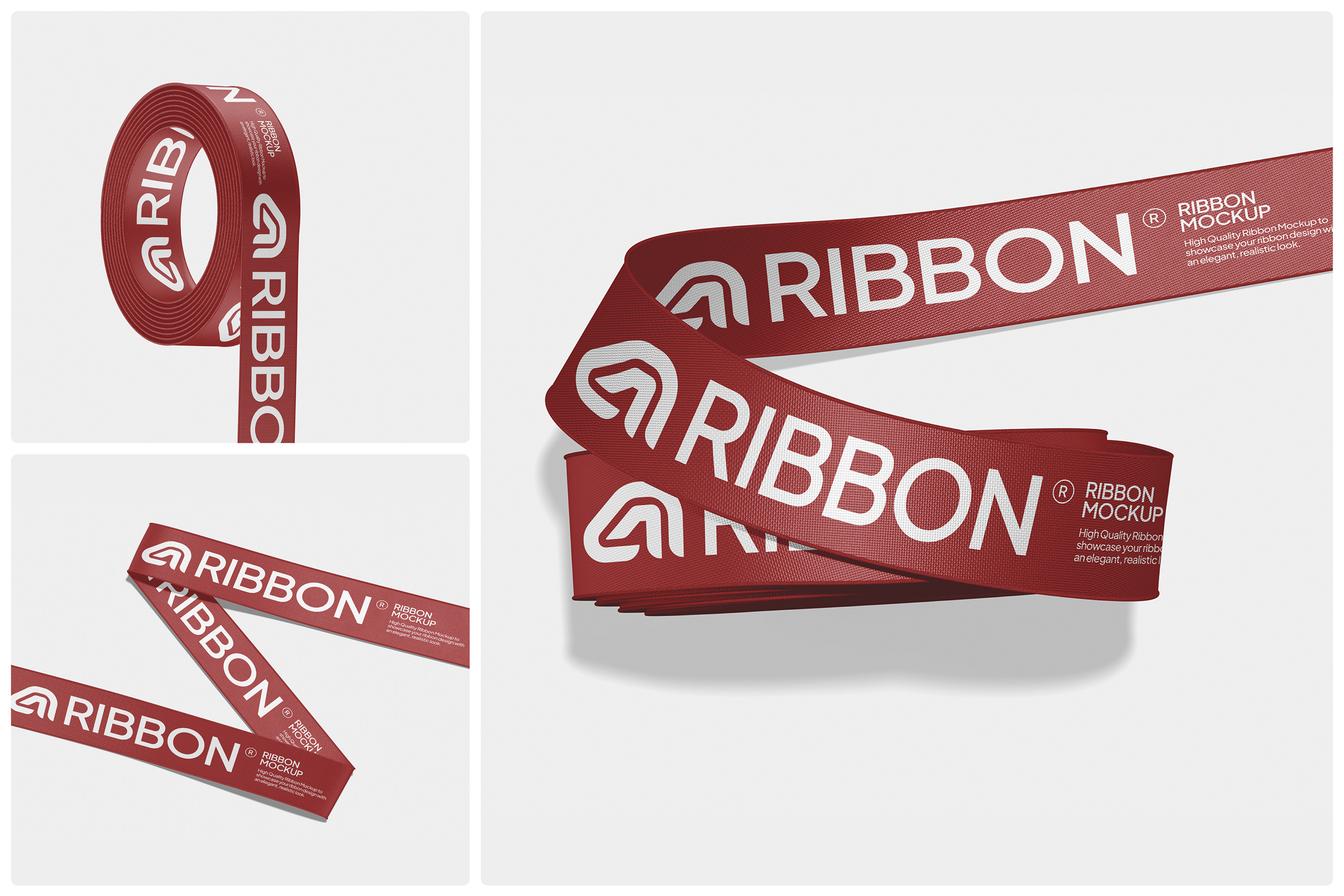 High Quality Ribbon Mockup, a Merchandise Mockup by Unerispace