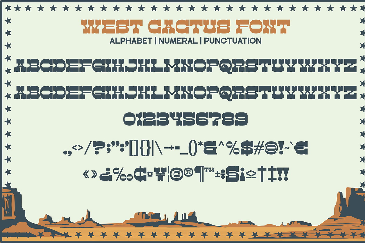 West Cactus - Western Display Font, a Slab Serif Font by Marvadesign (Photo 5 of 8)