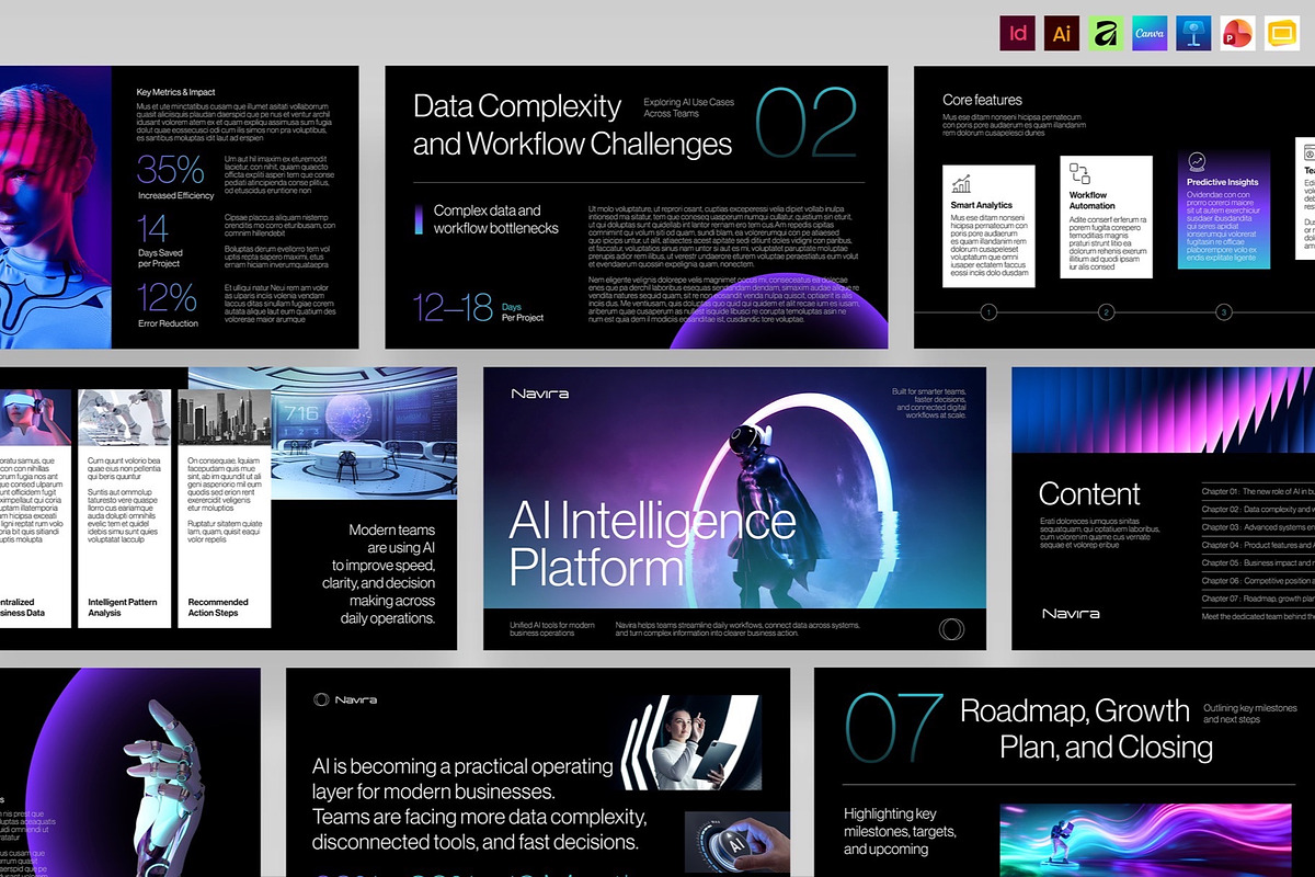 AI Artificial Intelligence Themed, a Presentation Template by BrandPacks (Photo 1 of 7)
