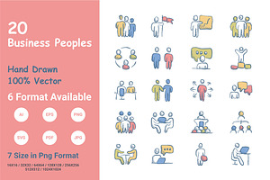 Business Peoples Hand Drawn