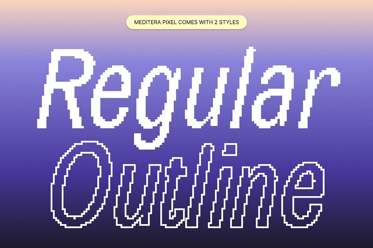 Meditera Pixel, a Sans Serif Font by Craft Supply Co. (Photo 4 of 8)