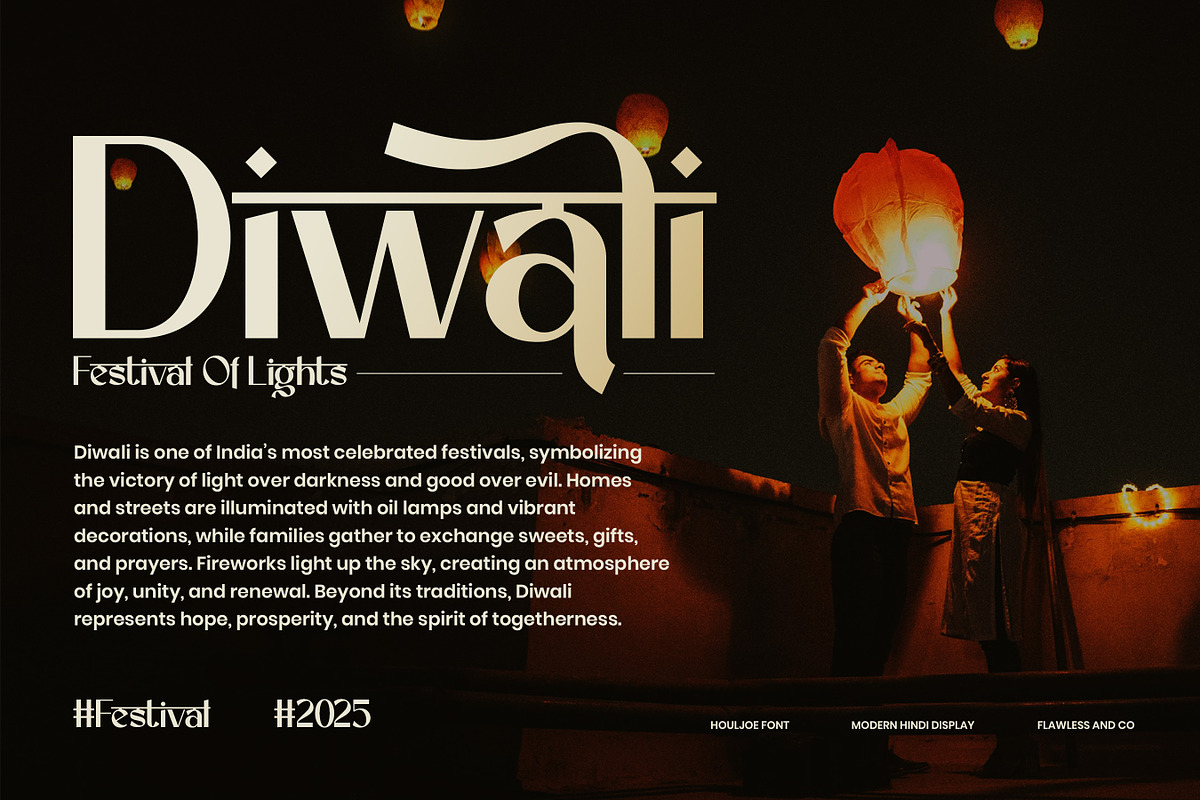 Houljoe - Hindi Display Font, a Font by Flawless And Co (Photo 6 of 10)