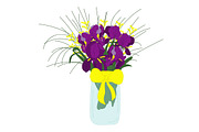 Bouquet of irises, tulips freesias, an Illustration by Orangepencil (Thumbnail 4 of 9)