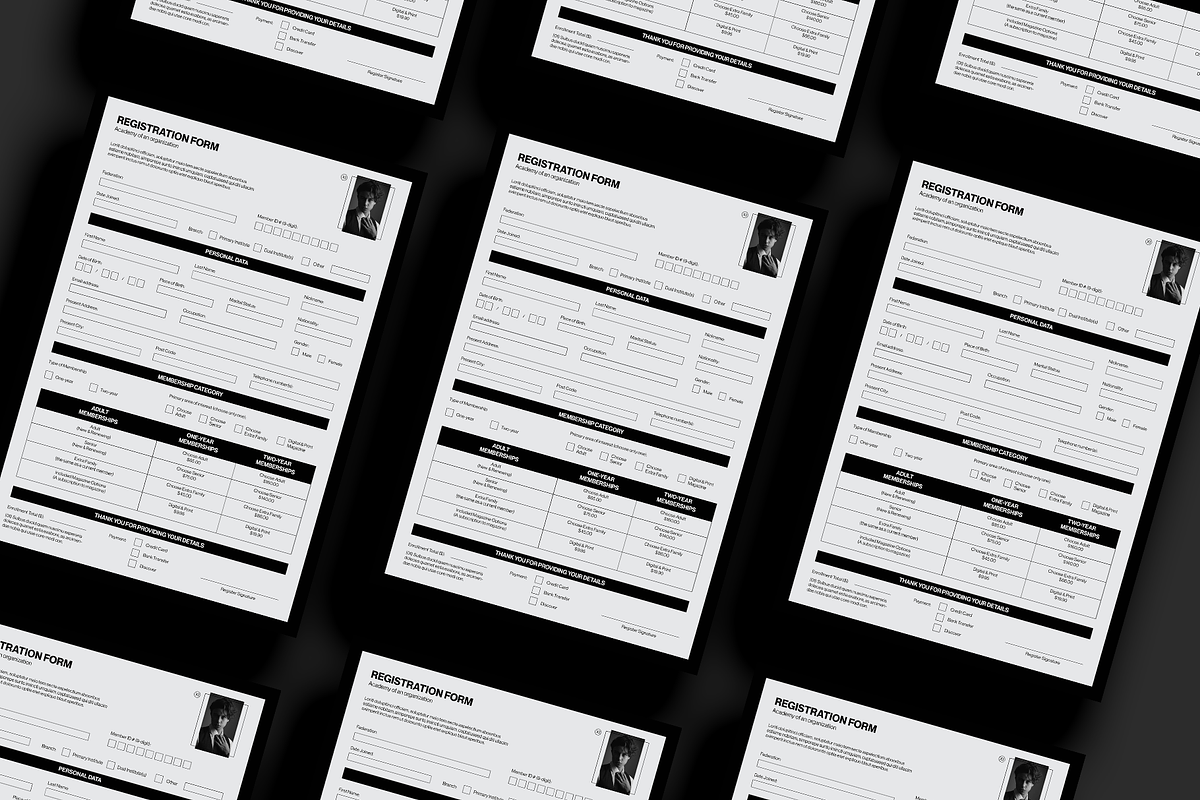 Registration Form Template, a Stationery Template by DesignCrest (Photo 6 of 6)