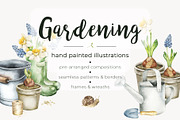 Gardening Watercolor Clip art, an Object Illustration by Eves_Aquadreams (Thumbnail 1 of 13)