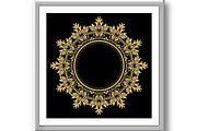 Vintage round frame in retro style, an Illustration by RODINA (Thumbnail 2 of 3)