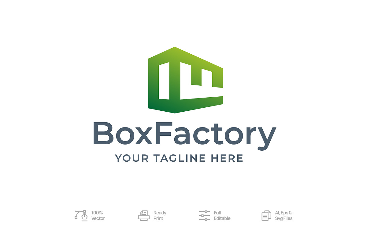 Negatif Space Box Factory Logo, a Branding & Logo Template by Minimalist Logos (Photo 1 of 5)
